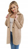 Damski Płaszcz z Alpaki  Oversize - Plus Size Duży Rozmiar 50 JASNY CAMEL
