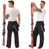 Męska Kurtka+Spodnie Kombinezon Narciarski Na Stok Sanki Snowboard CZARNY