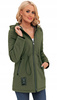 Wyszczuplająca Parka Kurtka Przejściowa Kaptur KHAKI