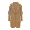 Damski Płaszcz z Alpaki  Oversize - Plus Size Duży Rozmiar 50 CAMEL