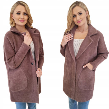 Bardzo Miękki Płaszcz Z Alpaki Owersize CAPPUCCINO