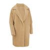Damski Płaszcz z Alpaki  Oversize - Plus Size Duży Rozmiar 50 JASNY CAMEL