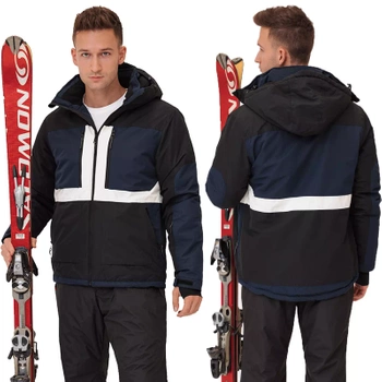 Just Play Męska Ciepła Kurtka Zimowa Narciarska Na Stok Sanki Snowboard CZARNY