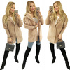 Damski Płaszcz z Alpaki  Oversize - Plus Size Duży Rozmiar 50 JASNY CAMEL
