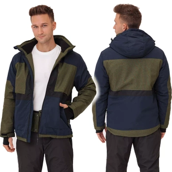 Just Play Męska Ciepła Kurtka Zimowa Narciarska Na Stok Sanki Snowboard GRANATOWA