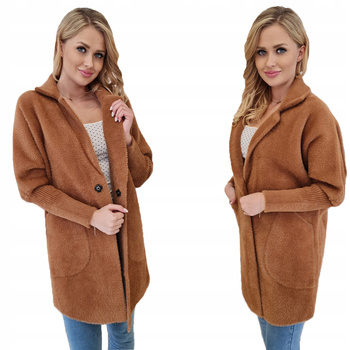 Bardzo Miękki Płaszcz Z Alpaki Owersize RUDY BRĄZ