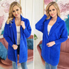 Damski Płaszcz z Alpaki  Oversize - Plus Size Duży Rozmiar 50 CHABROWY