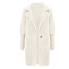 Damski Płaszcz z Alpaki  Oversize - Plus Size Duży Rozmiar 50 44-54 ECRU
