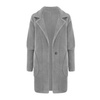 Damski Płaszcz z Alpaki  Oversize - Plus Size Duży Rozmiar 50 SZARY
