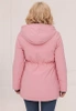 Wyszczuplająca Parka Kurtka Przejściowa Kaptur RÓŻOWY