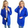 Damski Płaszcz z Alpaki  Oversize - Plus Size Duży Rozmiar 50 CHABROWY
