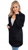 Damski Płaszcz z Alpaki  Oversize - Plus Size Duże Rozmiar 50 CZARNY