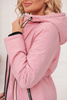 Wyszczuplająca Parka Kurtka Przejściowa Kaptur RÓŻOWY
