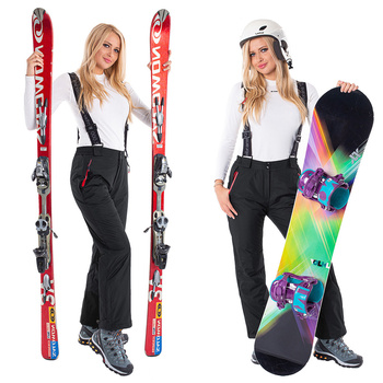 SPODNIE NARCIARSKIE SNOWBOARDOWE DAMSKIE MEMBRANA 12.000 WINTER CAMP CZARNE