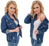 Jeansowa Oversize Kurtka Katana W Kolorze JEANSOWYM