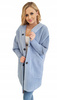 Alpaka Płaszcz Oversize z Kapturem BABY BLUE
