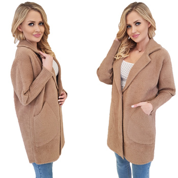 Bardzo Miękki Płaszcz Z Alpaki Owersize CAMEL