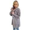 Damski Płaszcz z Alpaki  Oversize - Plus Size Duży Rozmiar 50 SZARY