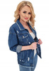 Jeansowa Oversize Kurtka Katana W Kolorze JEANSOWYM