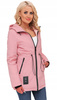 Wyszczuplająca Parka Kurtka Przejściowa Kaptur RÓŻOWY