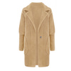 Damski Płaszcz z Alpaki  Oversize - Plus Size Duży Rozmiar 50 JASNY CAMEL